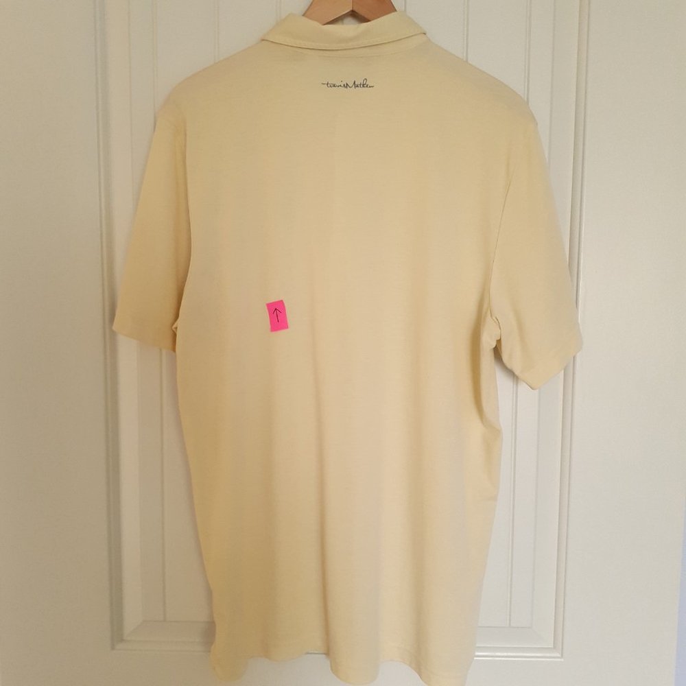 Travis Mathew Pit Boss Polo in Heather Pale Sunset Yellow Size XL - Picture 7 of 13